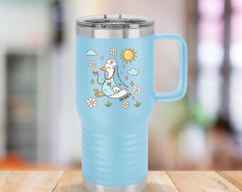 Personalized Nurse Travel Mug, Custom RN Appreciation Gift, Silly Goose 20oz Tumbler,Funny Nurse Gift, Nurse School Gift,Colorful Travel Cup