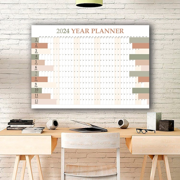Extra Large 2024 Wall Calendar Etsy