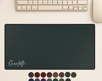 Personalized Dark Large Desk Mat with Name, Custom Mouse Pad Dark Academia Desk Decor, Gothic Office Gift, Aesthetic Gaming Pad Dark Boho