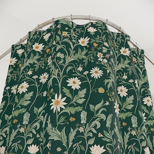 William Morris Shower Curtain: Botanical Art Nouveau Floral Bathroom Decor