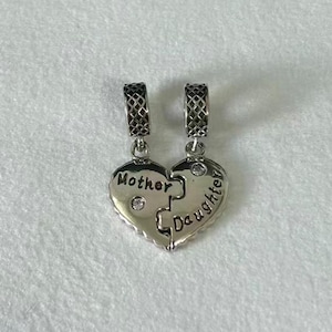 Mother And Daughter Charm, 925 Sterling Silver Charm for Bracelet, Fits Pandora Bracelets