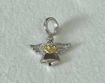 Angel Charm, 925 Sterling Silver Charm for Bracelet, Fits Pandora Bracelets