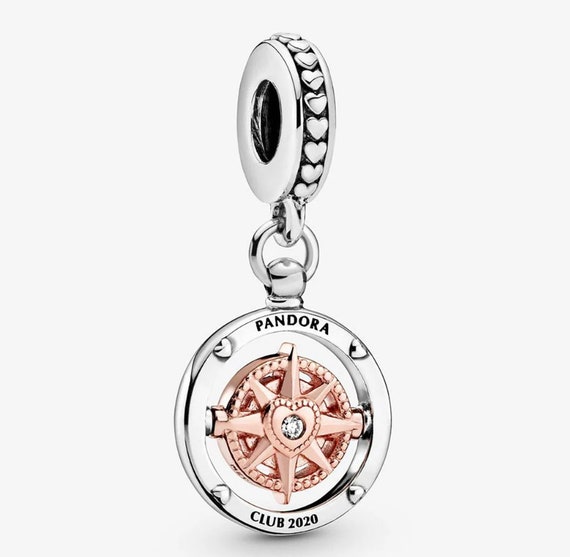 Pandora Club 2020 Compass Dangle Charm Charm for Pandora Braclet