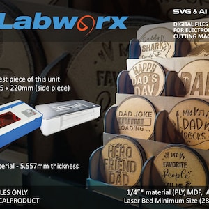100mm Coaster Display Holder (for 1/4&quot; Material 5.557mm thick)