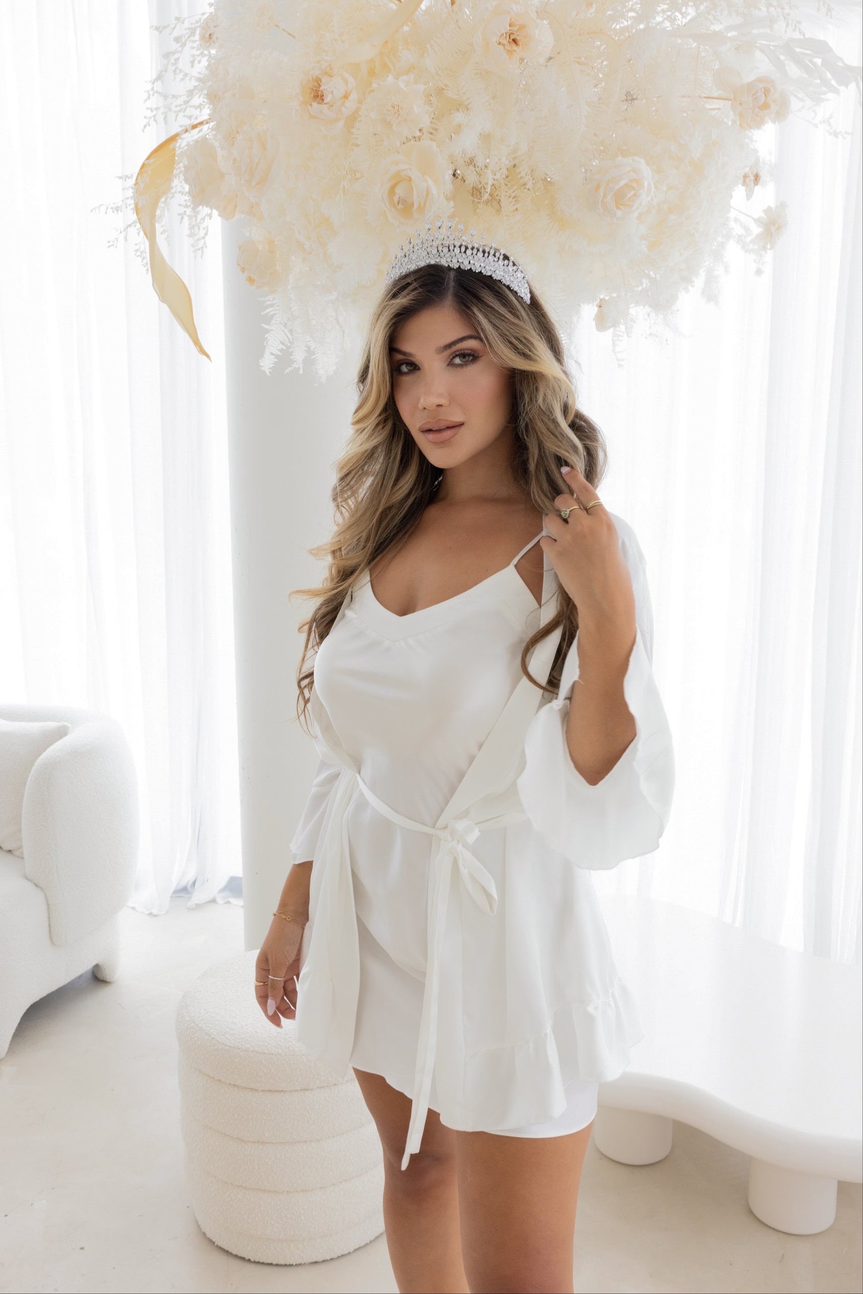 short white slip for under dress Bridal Short Slip | Underslip | Undergown | Satin Slip | Wedding Slip Night Dress | White Slip