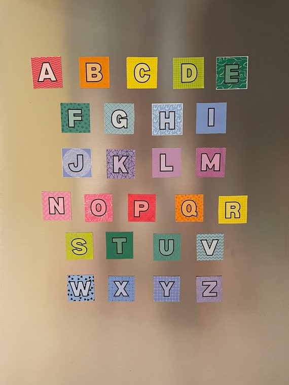 Alphabet Magnet Set - Etsy