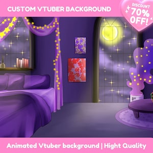 Custom Vtuber Background | vtuber room stream package, Twitch Overlay, Aesthetic Room Background for vtuber, custom stream background