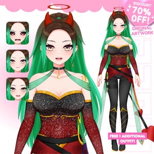 Custom VTuber Model Live2D Commission | Live2D Model, Customizable Vtuber Model, Vtuber model female & male, Anime Vtuber Model 2025, Live2D