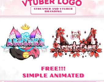 Logotipo personalizado de VTuber de anime / Imagen de marca para Twitch y Kickstarter
