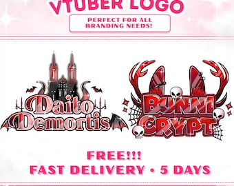 Custom VTuber Logo | Chibi Streamer Branding Commission