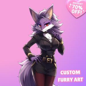 Custom furry art commission | Custom Pfp/Headshot Anime Furry Profile Picture, Custom Drawing Anime Character Furry Commission, Furry Art