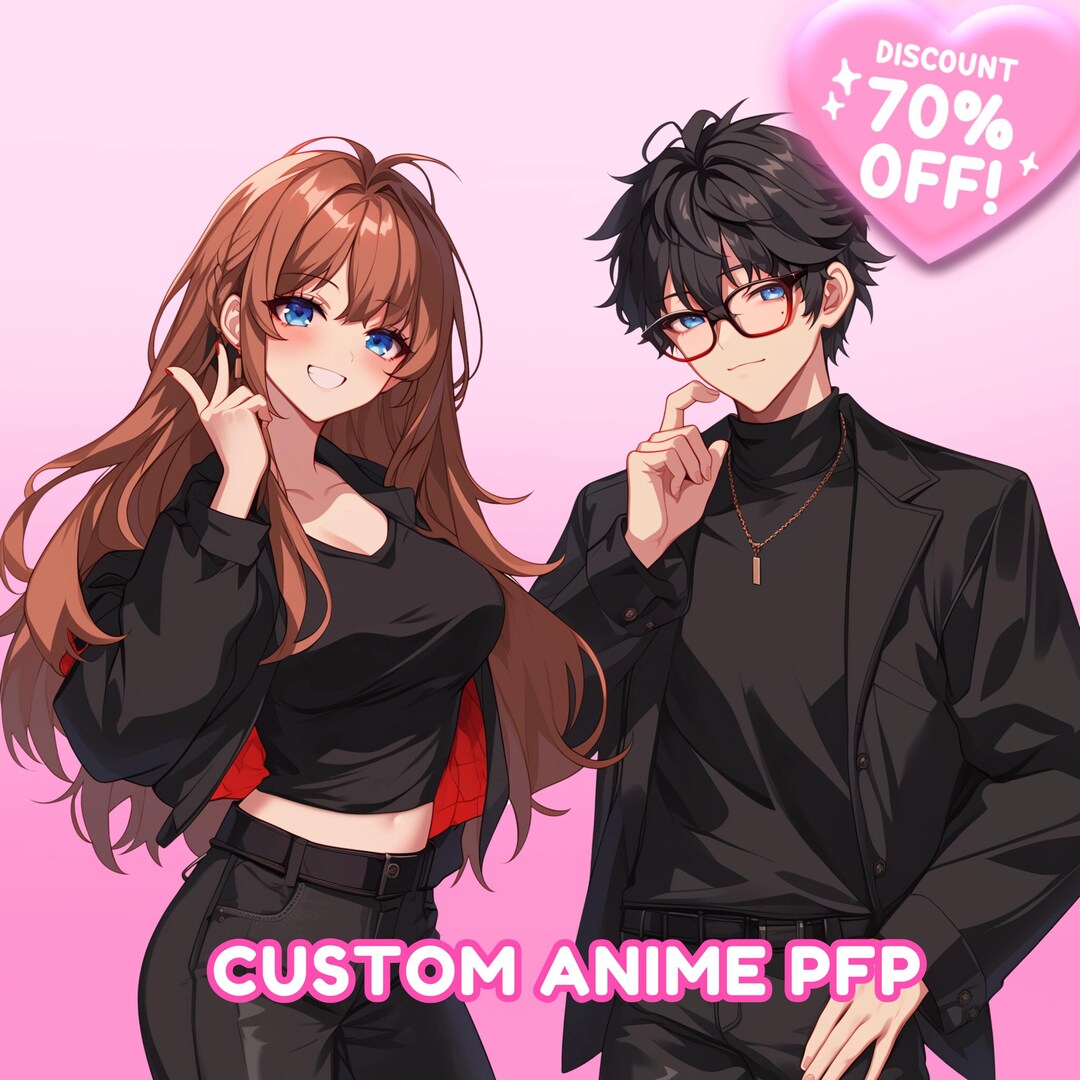 Anime Couple Commission | Avatar, Pfp Icon, Couple Gift, Anniversary ...
