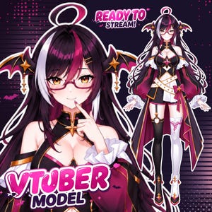 Custom VTuber Model: Live2D Bust Up model, Rigged for VTube Studio