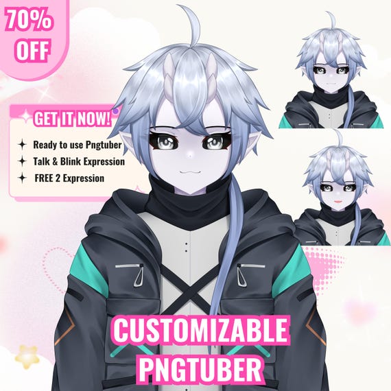 Custom PNGTuber Avatar | Anime Character for Streaming