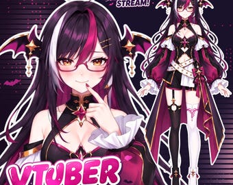 Benutzerdefiniertes VTuber-Modell: Live2D Bust Up-Modell, geriggt für VTube Studio