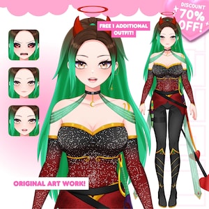 Custom VTuber Model Live2D Commission | Live2D Model, Customizable Vtuber Model, Vtuber model female & male, Anime Vtuber Model 2025, Live2D