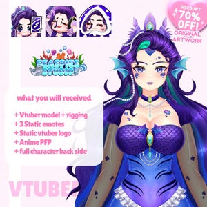 Benutzerdefinierte VTuber Model Bundle | Stream-bereiter Anime-Avatar, VTuber Bundle-Promission, Benutzerdefiniertes VTuber Model Pack, Twitch YouTube bereit