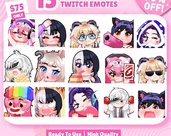 Custom Twitch Emotes | Animated Emotes, Twitch Emote for streamer, YCH, Animal Emotes, Chibi Style, Kick Emotes, Discord Emotes