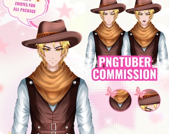 Modelo PNGtuber personalizado para streaming: VTuber para Twitch, YouTube y Discord.