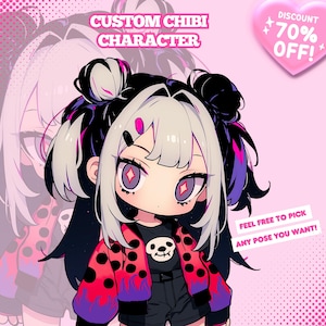 Custom Chibi Character | Custom Chibi Commission, Couple Chibi Christmas Gift, Chibi emotes, Chibi PFP,  Chibi Anime Style