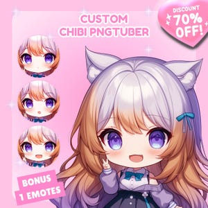 カスタムちびPngtuber | Pngtuberカスタム、カスタムちびPNGTuberアバター、ストリーミングとTwitch用のかわいいアニメPNG、ngtuberキャラクター