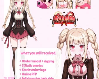 Custom VTuber Model Bundle | Stream Ready Anime Avatar, VTuber Bundle Commission, Custom VTuber Model Pack, Twitch YouTube Ready