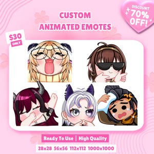 Custom Emotes | Twitch Emotes, Animated Emotes, Vtuber Emotes, Custom Twitch Emotes or Kick Emote and Animated Emotes, Twitch Emote