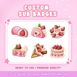 Benutzerdefinierte Sub-Abzeichen | Benutzerdefinierte Twitch Badges, Twitch Badges, süße Sub Badges, Kanalpunkt, Twitch Grafik, Kickbudges, Essen, Tier, Haustier