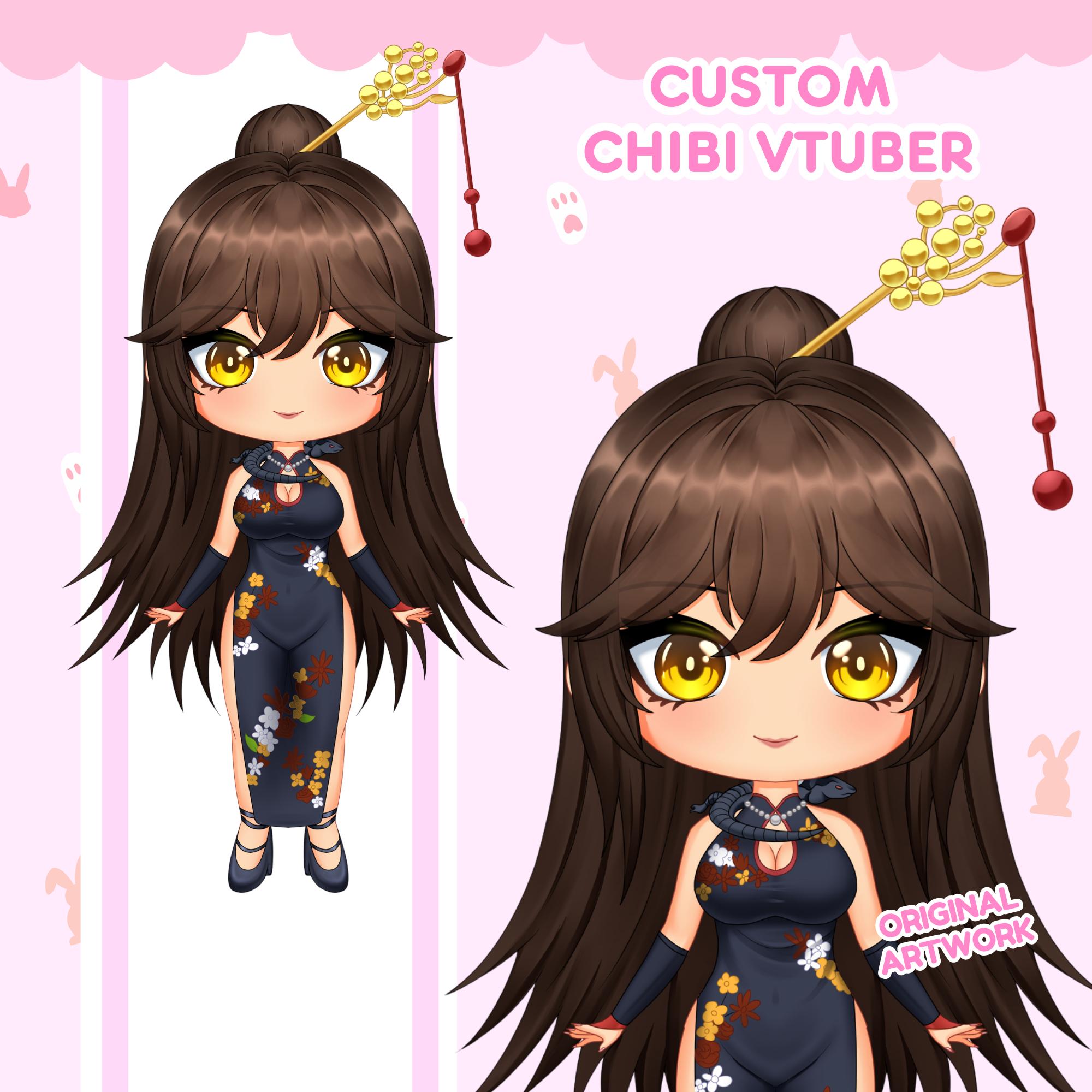 Custom Chibi Vtuber Model | Chibi vtuber, Chibi Vtuber Commission, Pngtuber, Vtuber assets, Vtuber Model, Live2d Model, Custom Chibi