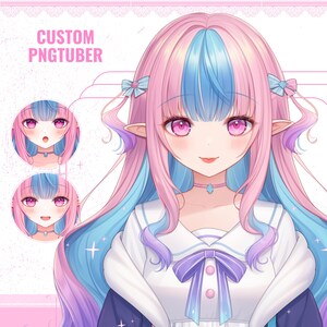 カスタムPngtuber | ストリーミング用アニメアバター、Pngtuberキャラクター、Pngtuberコミッション、Veadotube、アニメアート、かわいいカスタムPNGTuber