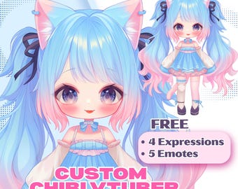 Custom Chibi VTuber Model | Live2D Avatar Commission