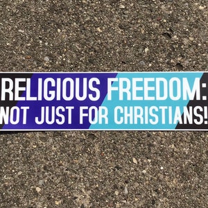 Religious Freedom Bumper Sticker: Durable & Weatherproof (11.5" x 3")