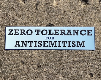End Antisemitism Bumper Sticker: Durable & Weatherproof (11.5" x 3")