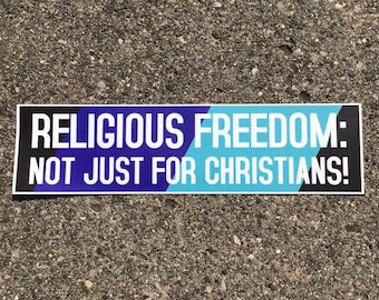 Religious Freedom Bumper Sticker: Durable & Weatherproof (11.5" x 3")