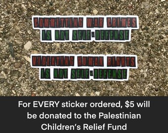 Not Self Defense | Palestine Sticker | PCRF Fundraiser Sticker