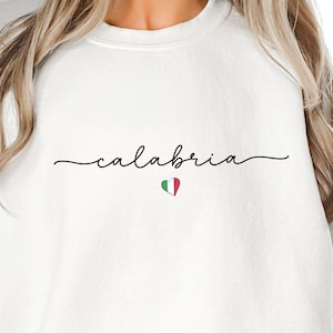 Calabria Sweatshirt, Unisex Calabria Sweater, Calabria Italia, Calabria Gift, South Italy Vacation, Minimalistic Italian Clothes