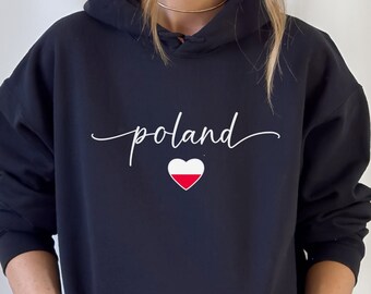 Cute Poland Hoodie, Unisex Hooded Sweater, Soft Poland Pullover, Poland Clothes, Poland Apparel, Poland Gift, Polska Hoodie, Polish Flag