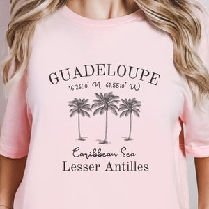 Guadeloupe Shirt, Palm Tree, Unisex Softstyle Tee, Caribbean Cruise TShirt, Guadeloupe Island, Guadeloupe Vacation, Guadeloupe Gift