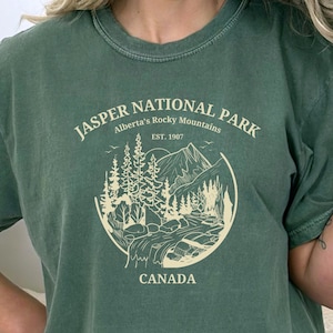 Jasper National Park Shirt, Jasper Comfort Colors®, Alberta TShirt, Alberta Crewneck, Canadian Rockies Gift, Jasper NP Tee, Jasper Alberta
