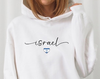 Israel Hoodie, Israel Flag Outfit, Unisex Hooded Sweater, Soft Pullover, Cute Israel Clothes, Israel Apparel, Israel Jumper
