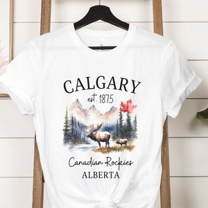 Calgary Shirt, Calgary Alberta Tee, Unisex T-Shirt, Calgary Travel TShirt, Calgary Canada Vacation, Canadian Rockies, Alberta Mountains