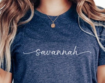 Cute Savannah Shirt, Minimalistic Savannah T-Shirt, Unisex Softstyle Tee, Savannah GA TShirt, Savannah Gifts, Savannah Crewneck