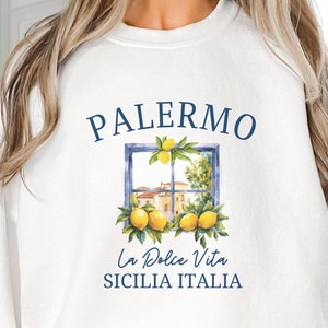 Palermo Sweatshirt, Unisex Palermo Sweater, Palermo Gift, Sicilia Sweater, Sicily Crewneck, Sicilia Italia, Sicily Trip, Sicily Vacation