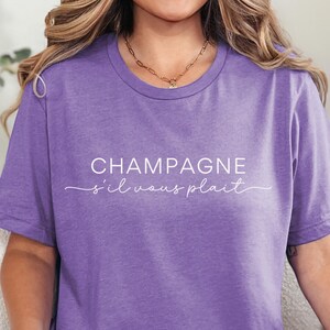 Champagne Please Shirt, French TShirt, Minimalistic, Champagne Club, Champagne Clothes, Champagne Lover, Cute Champagne Gift, Brunch Outfit
