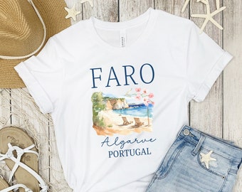Faro Shirt, Faro Portugal TShirt, Unisex Softstyle Tee, Algarve Holiday, Albufeira Souvenir, Albufeira Travel, Algarve Beach, Faro Gift