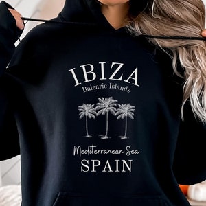 Ibiza Hoodie, Unisex Hooded Ibiza Beach Sweater, Ibiza Crewneck, Ibiza Souvenir, Ibiza Beach Clothes, Ibiza Vacation, Ibiza Island