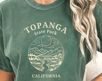 Topanga Shirt, Comfort Colors® Tee, Topanga SP Gift, California Crewneck, Hiking Climbing Camping Clothes, Santa Monica Mountains
