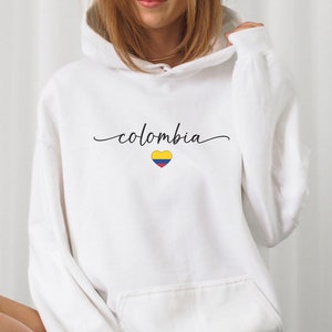 Cute Colombia Hoodie, Unisex Hooded Sweater, Soft Colombia Pullover, Cute Colombia Clothes, Colombia Apparel, Colombia Travel Gift