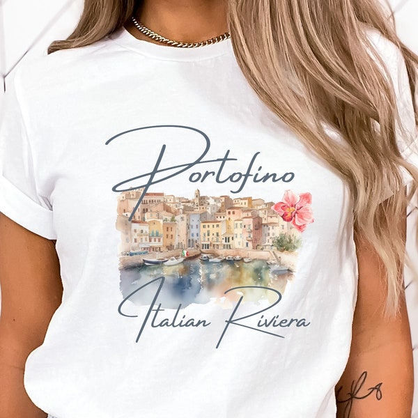 Portofino Shirt Italy Riviera Trip TShirt Portofino Italy T-Shirt Portofino Travel Gift Italy Vacation Clothes Ligurian Coast Tee