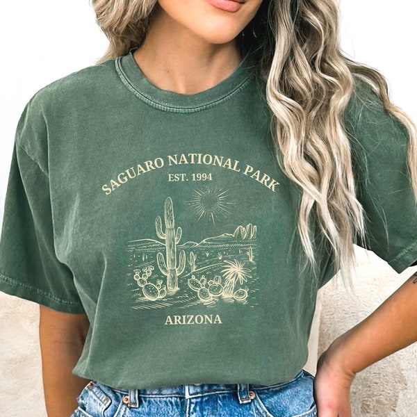 Saguaro National Park Shirt, Comfort Colors® Tee, Saguaro NP TShirt, Saguaro Crewneck, Arizona State T-Shirt, Cactus Desert Vintage